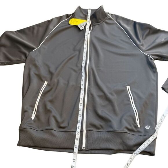 Solaris Mens Reflective Trim Moisture Wicking Iconic Track Jacket‎ Black 2XT NWT - Picture 7 of 10